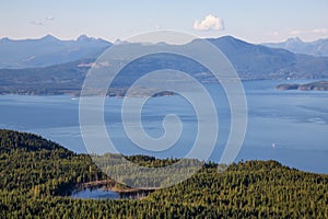 Aerial Landscape View of Texada Island