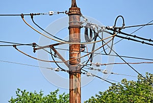 Aerial lead cables