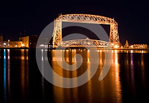The Aerial Lift Bridge (night)
