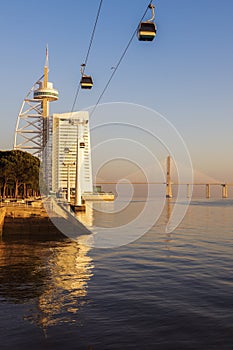 Aerial lift in Parque das Nacoes