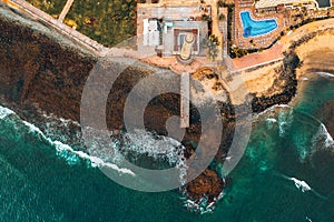 Aerial lighthouse view in Meloneras area on Gran Canaria island photo