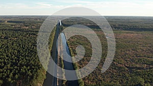 Aerial of LIGO Advanced interferometer in Louisiana