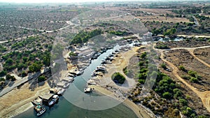 Aerial Liopetri river, Famagusta, Cyprus