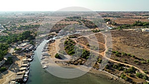 Aerial Liopetri river, Famagusta, Cyprus