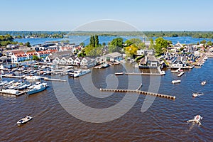 Aerial from Loosdrechtse Plassen in Netherlands