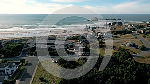 Aerial luxury vacation rentals in Bandon Oregon Coast