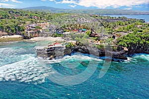 Aerial from Mahana Point on Nusa Ceningan Bali Indonesia photo