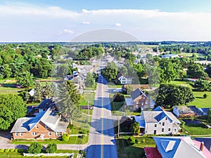 Aerial of Main Street Area in Shrewsbury, Pennsylvania