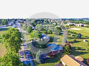 Aerial of Main Street Area in Shrewsbury, Pennsylvania photo