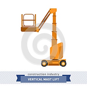 Aerial man vertical mast lift crane