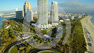 Aerial Miami Beach condominium Continuum