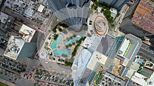 Aerial Miami skyscrapers