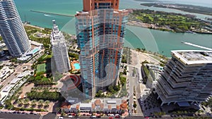 Aerial Modern Miami Beach condos