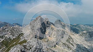 Aerial of mountains in park Durmitor, Montenegro