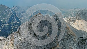 Aerial of mountains in park Durmitor, Montenegro