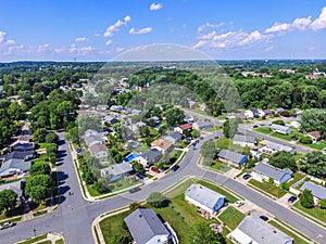 Aerial of a Neighborhood in Parkville in Baltimore County, Maryland photo