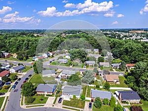 Aerial of a Neighborhood in Parkville in Baltimore County, Maryland