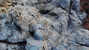 Aerial of Nevada desert rock formations
