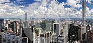 Aerial of New York City skyline