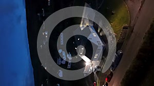 Aerial night view of Glencolumbkille in County Donegal, Republic of Irleand