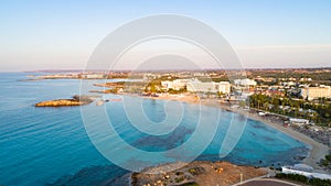 Aerial Nissi beach, Ayia Napa, Cyprus