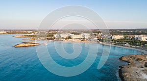 Aerial Nissi beach, Ayia Napa, Cyprus