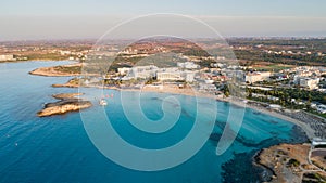 Aerial Nissi beach, Ayia Napa, Cyprus