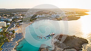 Aerial Nissi beach, Ayia Napa, Cyprus