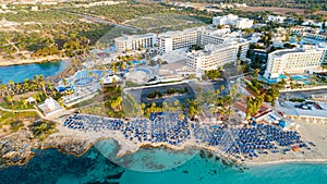 Aerial Nissi beach, Ayia Napa, Cyprus