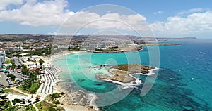 Aerial Nissi beach, Ayia Napa, Cyprus