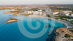 Aerial Nissi beach, Ayia Napa, Cyprus photo