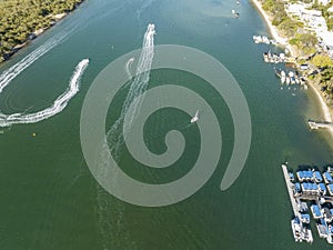 Aerial Of Noosa Waterway, Queensland