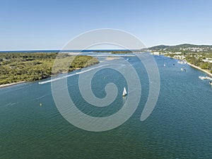 Aerial Of Noosa Waterway, Queensland