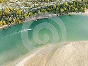 Aerial Of Noosa Waterway, Queensland