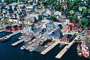 Aerial of Nova Scotia on Canada\'s east coast