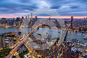 Aerial of NY city