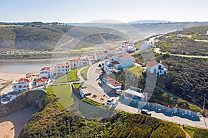 Aerial from Odeceixe in Alentejo Portugal