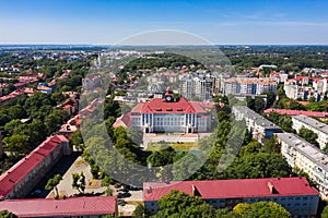 Aerial: The old building of Baltic Federal University