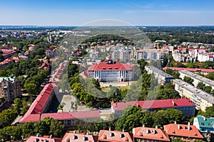Aerial: The old building of Baltic Federal University