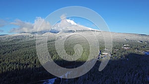 Aerial Oregon Mt Hood