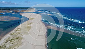 Aerial at Orleans, Cape Cod Showing the Nauset Harbor Inlet