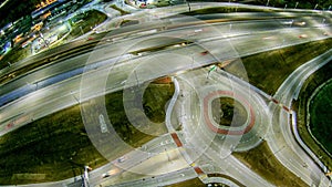 Aerial over highway interchange near green bay wisconsin