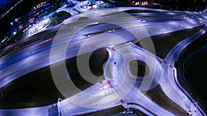 Aerial over highway interchange near green bay wisconsin