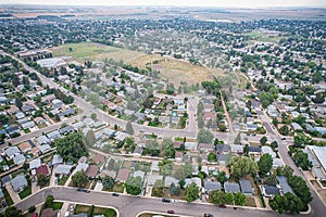 Aerial of the Pacific Heights Neighborhood in Saskatoon