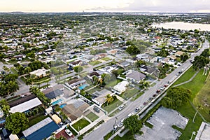 Aerial of Palm Springs North, an unincorporated community and census-designated place in Miami-Dade County, Florida, United States