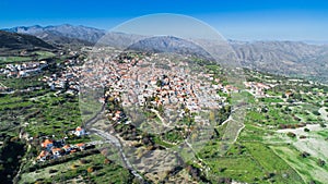 Aerial Pano Lefkara, Larnaca, Cyprus