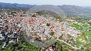 Aerial Pano Lefkara, Larnaca, Cyprus