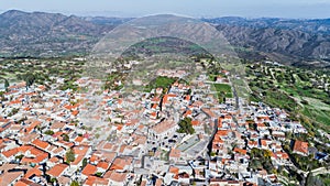 Aerial Pano Lefkara, Larnaca, Cyprus