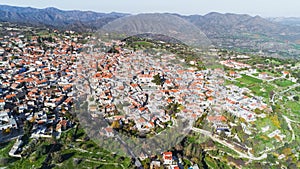 Aerial Pano Lefkara, Larnaca, Cyprus