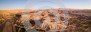 Aerial panorama of Ait Ben Haddou in Morocco